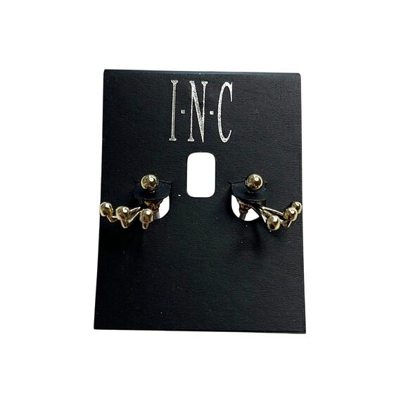 INC International Concepts Gold Studs, Cuff Earrings, NWT! - Picture 1 of 3